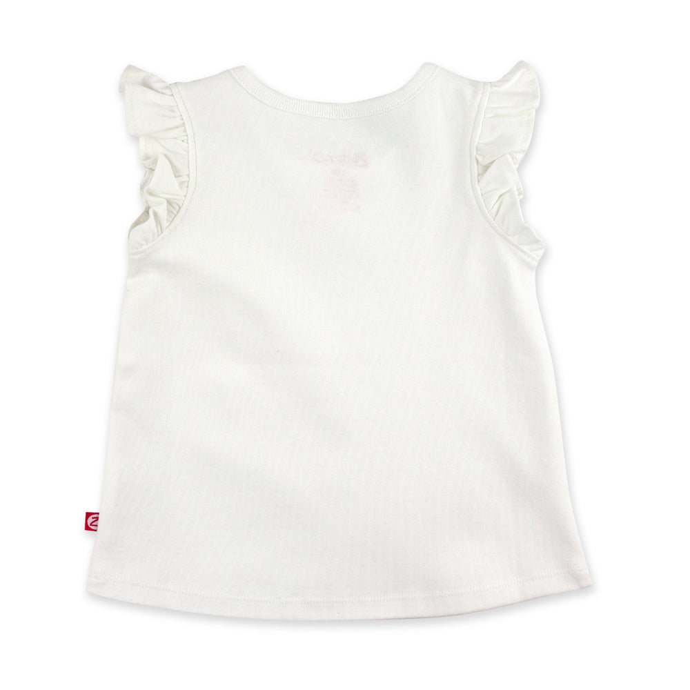 Zutano baby Top Organic Cotton Flutter Top - White