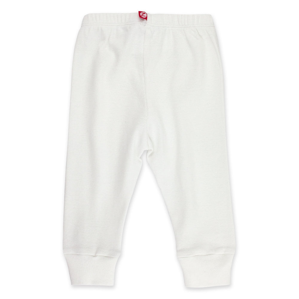 Zutano baby Bottom Organic Cotton Rib Jogger Pant - White