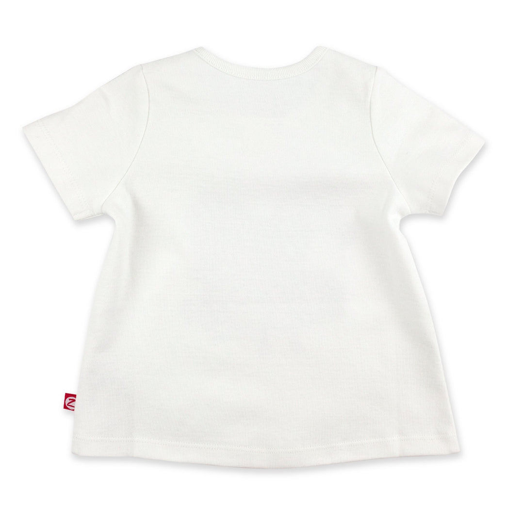 Zutano zebra screen short sleeve swing top