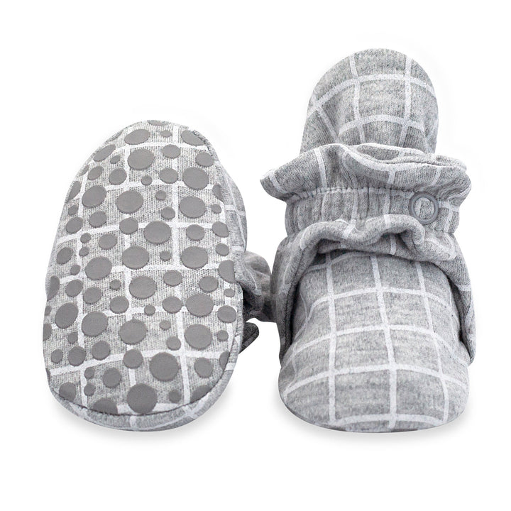 Zutano organic cotton baby bootie windowpane