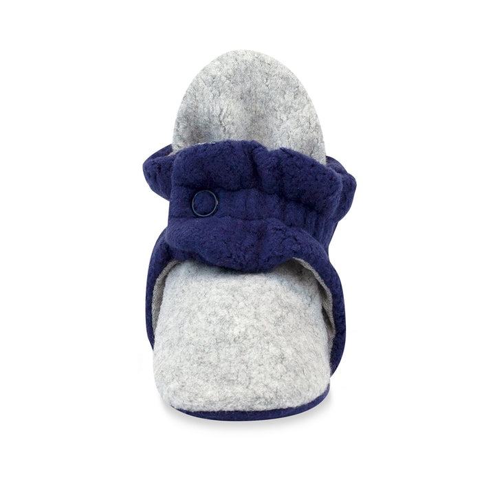 Zutano baby Bootie Cozie Fleece Color Block Baby Bootie - Heather Gray/True Navy