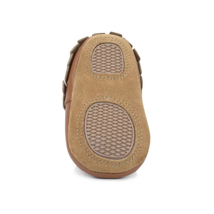 Zutano baby Shoe Chestnut Leather Fringe Moccasins