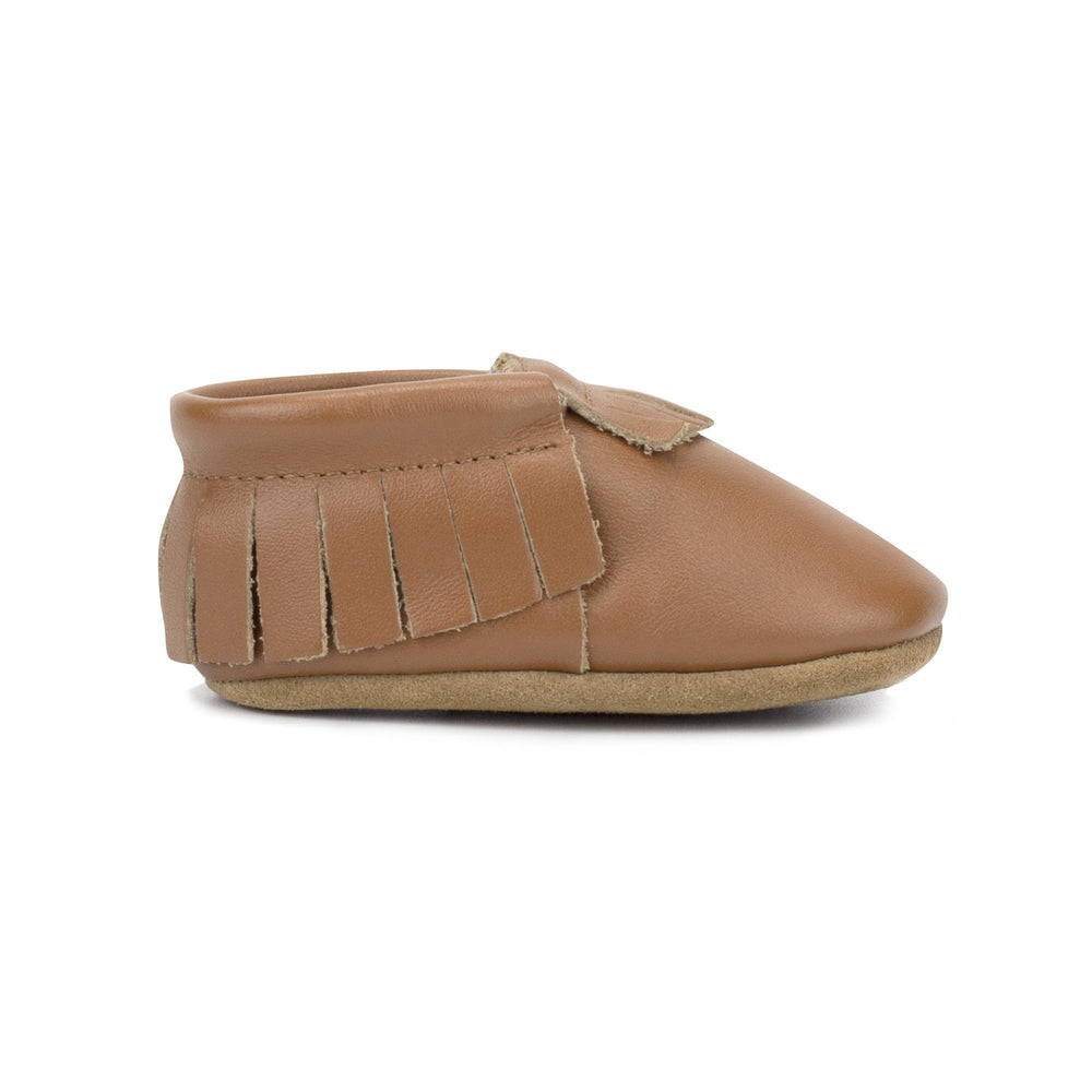 Zutano baby Shoe Chestnut Leather Fringe Moccasins