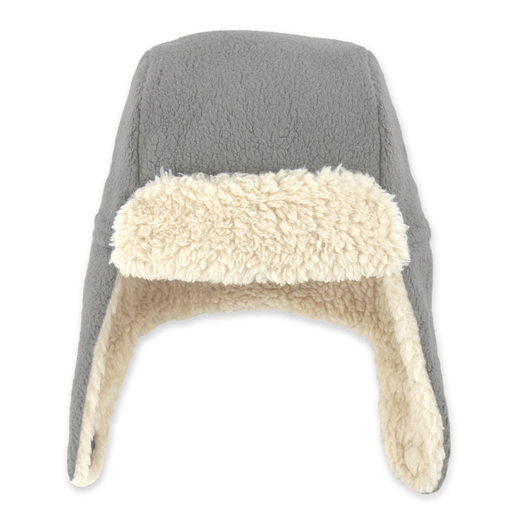 Zutano furry fleece trapper hat - Gray