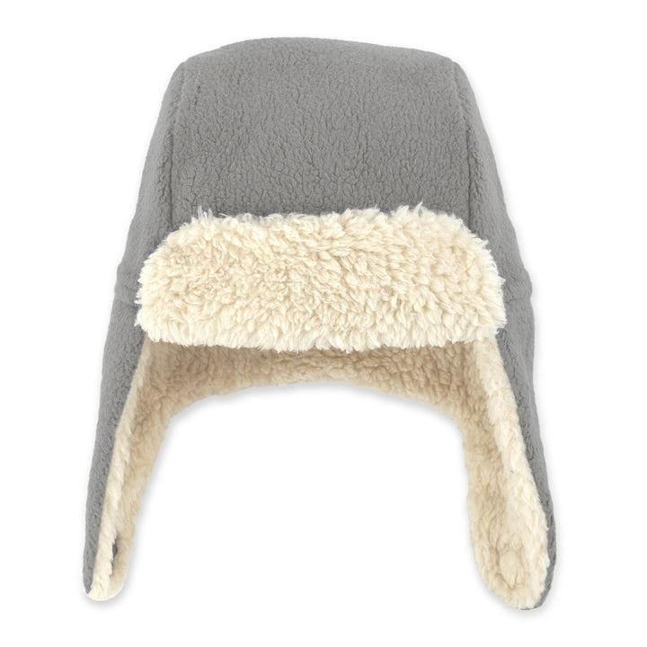 Zutano furry fleece trapper hat - Gray