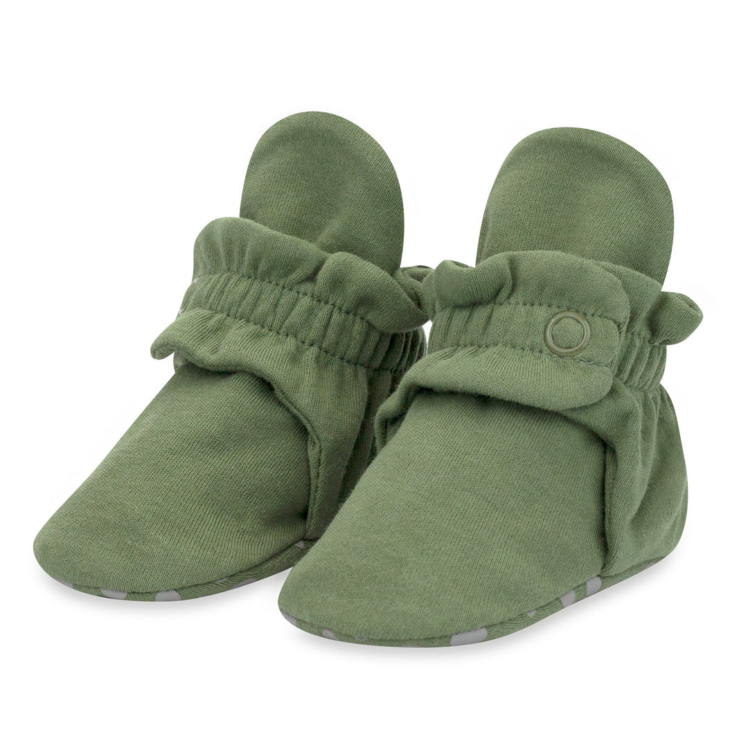 Zutano baby Bootie Organic Cotton Gripper Baby Bootie - Olive
