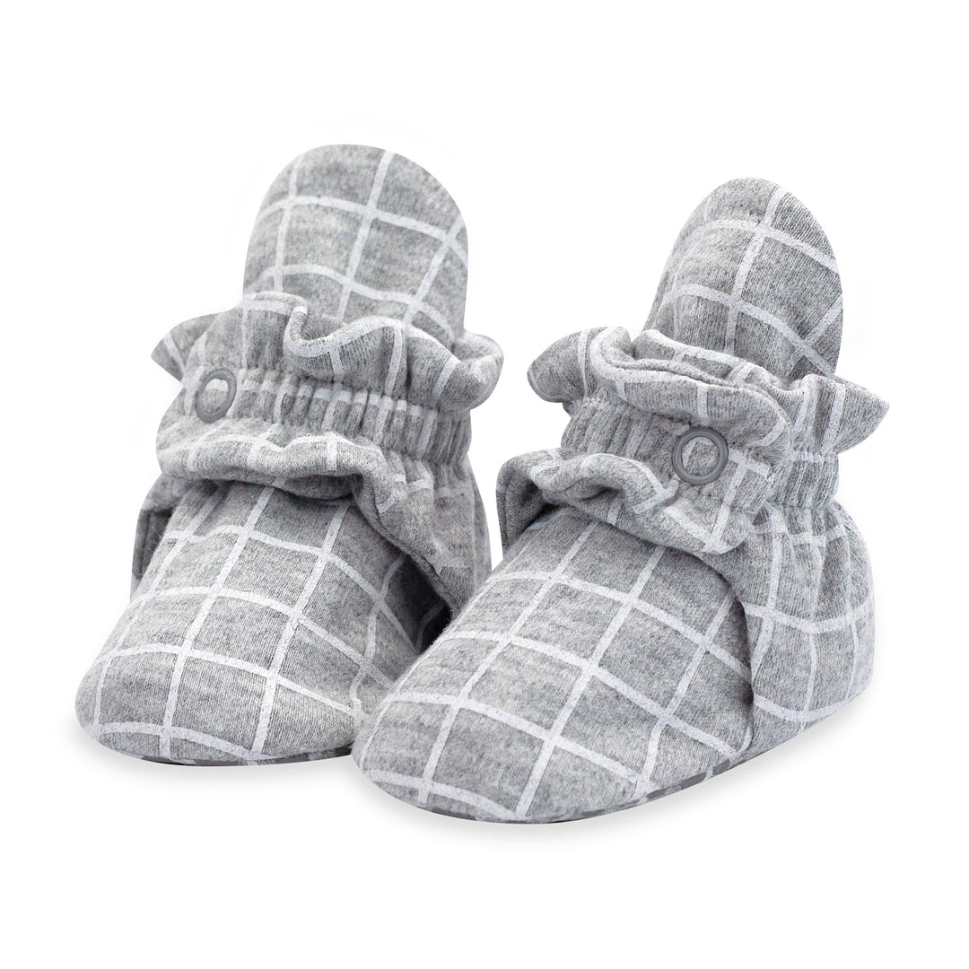Zutano organic cotton baby bootie windowpane