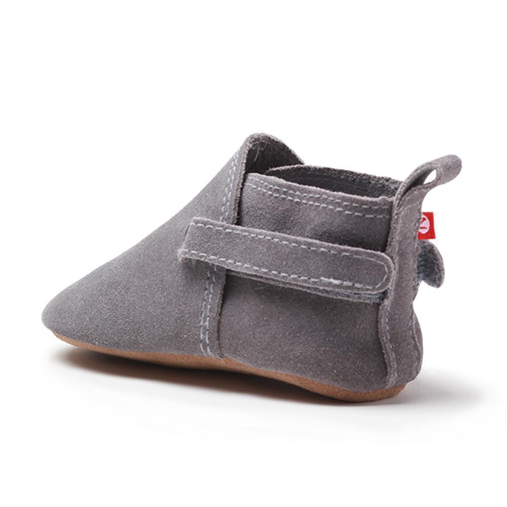 Zutano gray suede baby shoes