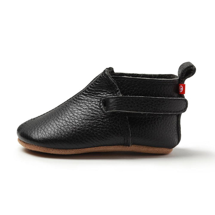 Zutano black leather baby shoes