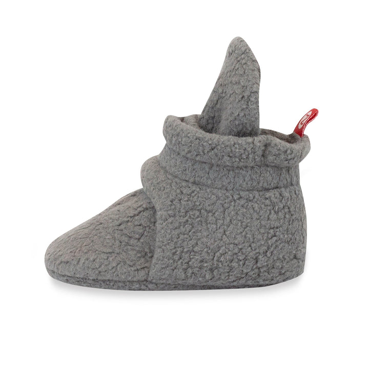 Zutano cozie fleece gripper baby booties - Gray color