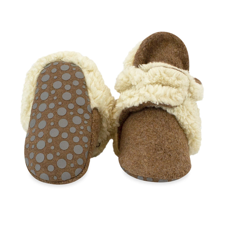 Cozie furry booties by Zutano.