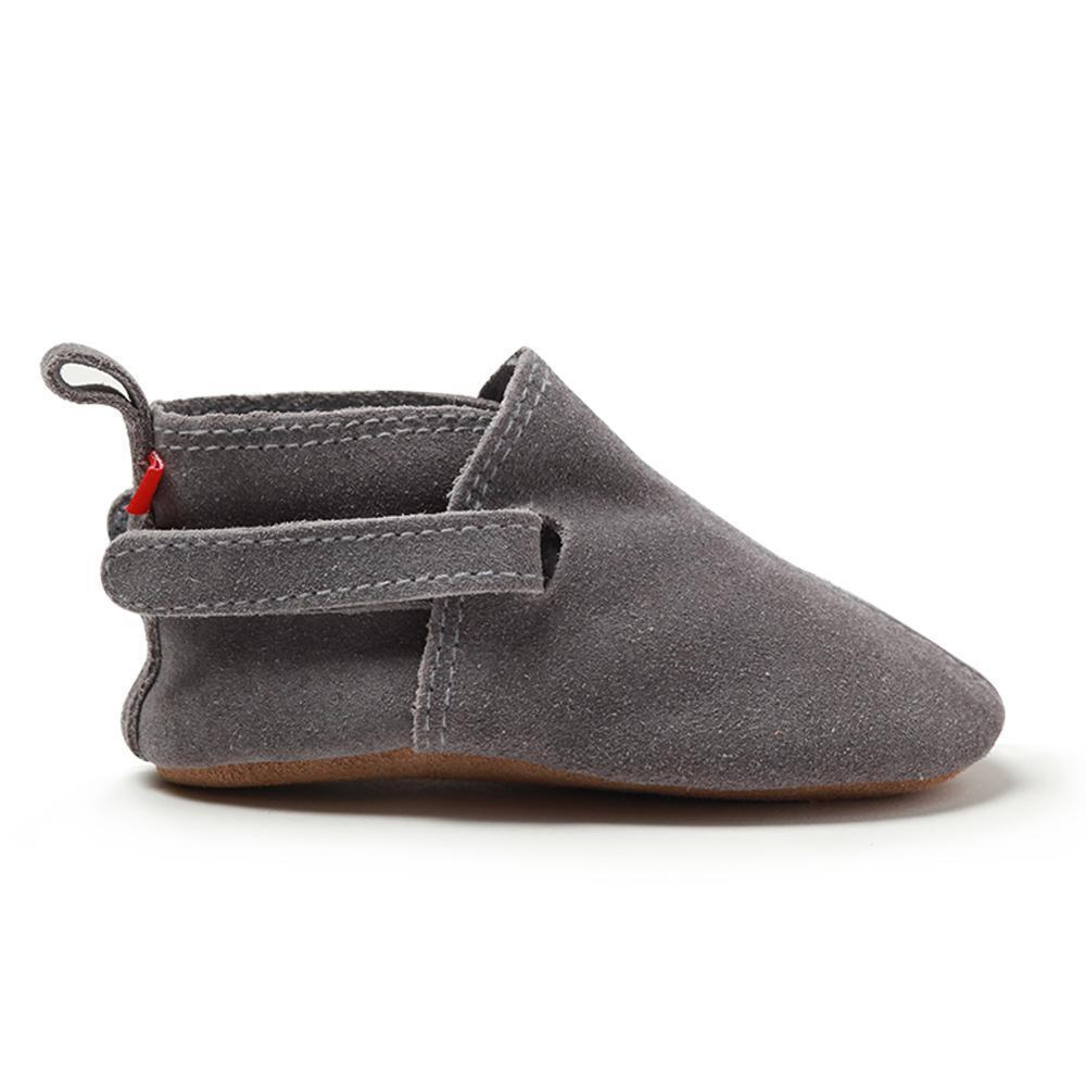 Zutano gray suede baby shoe