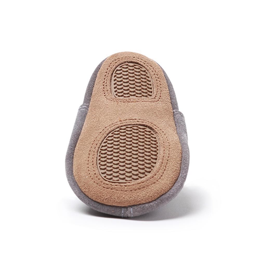 Zutano gray suede baby shoe