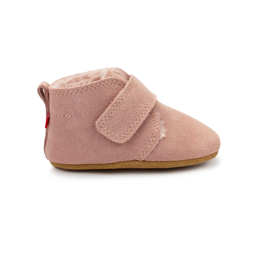 Furry Lined Baby Shoe that is the newest addition to our growing leather baby shoe collection.