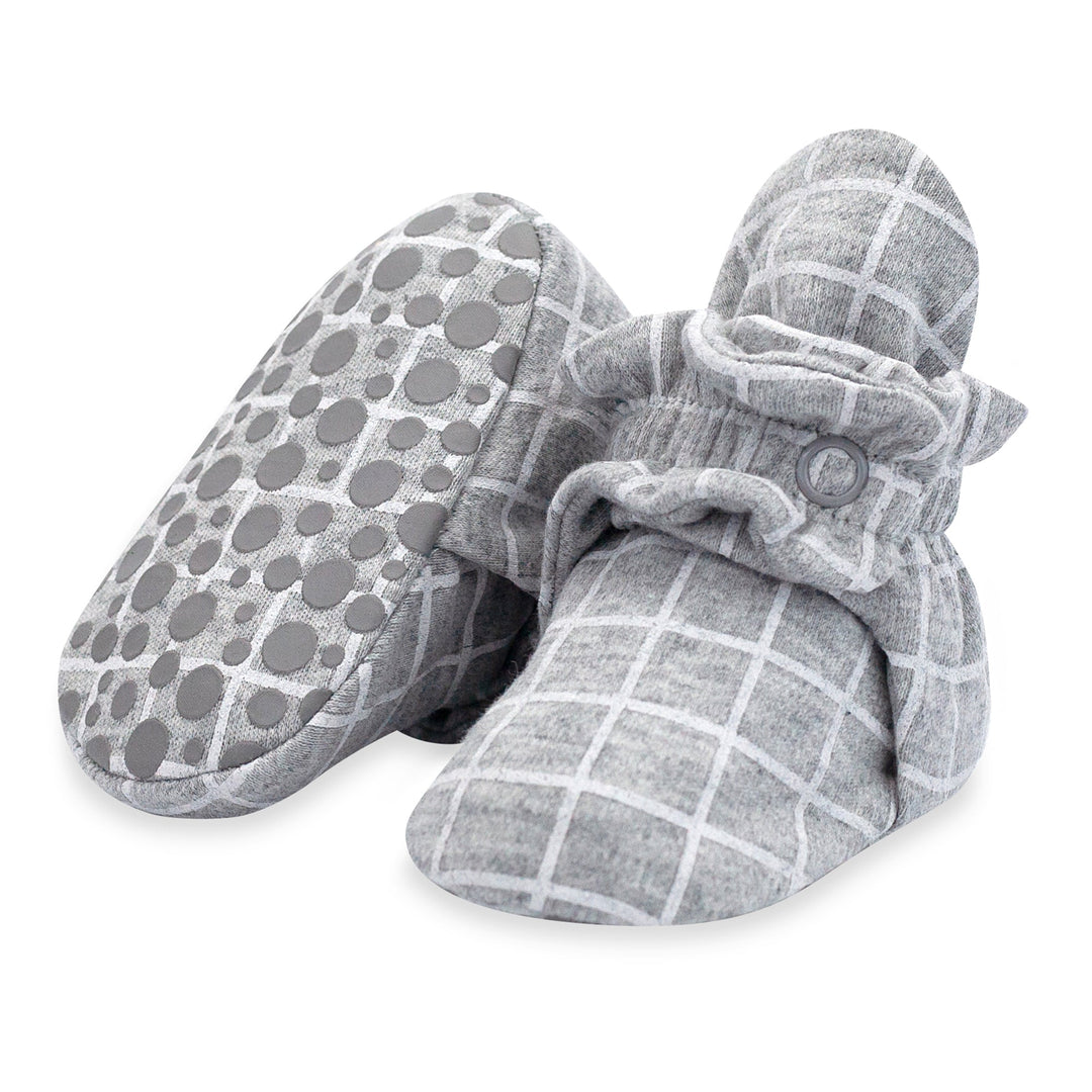 Zutano organic cotton baby bootie windowpane