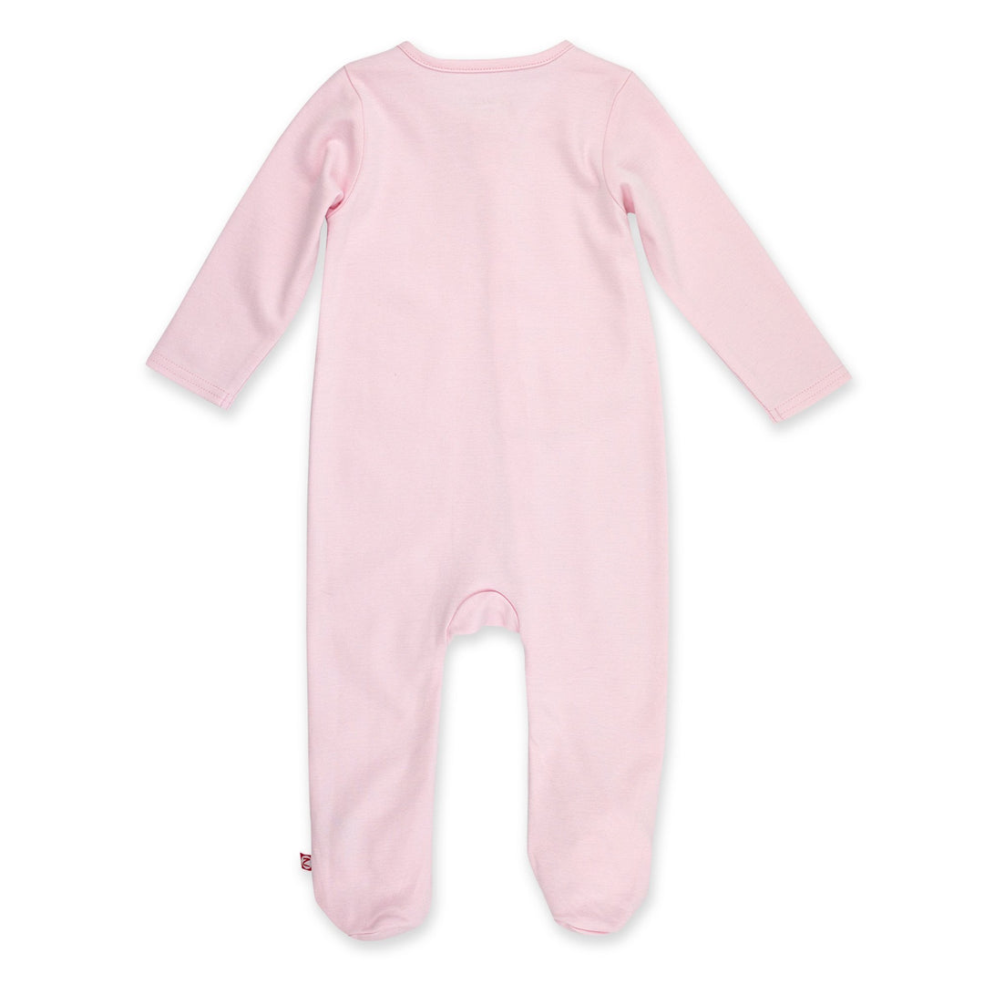Zutano baby One Piece Organic Cotton Footie - Baby Pink
