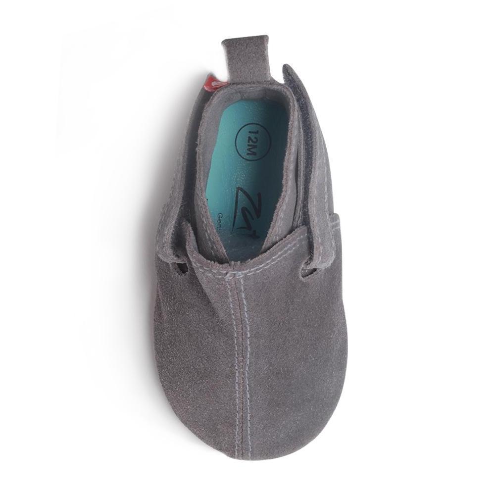 Zutano gray suede baby shoes
