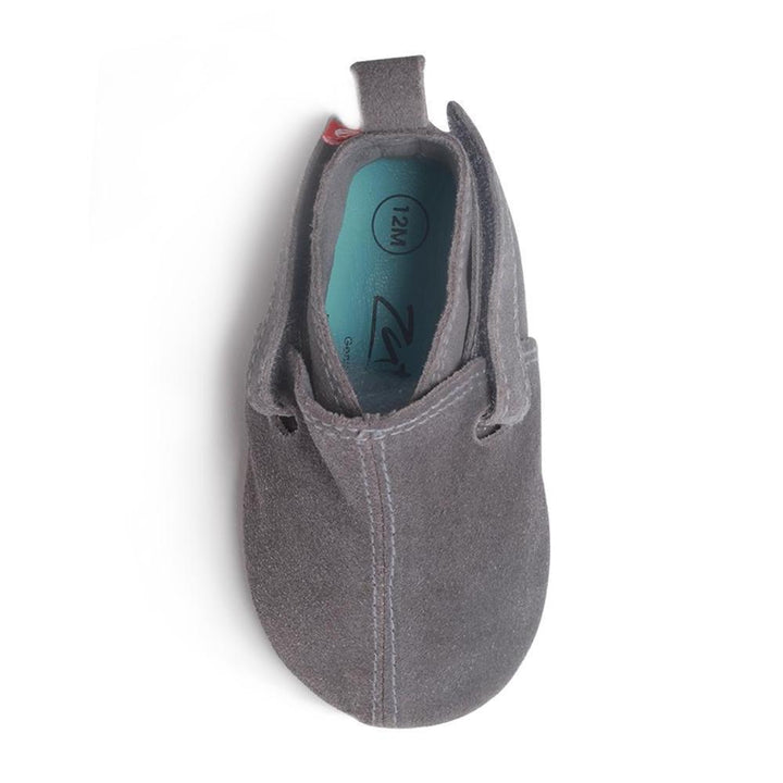 Zutano gray suede baby shoes