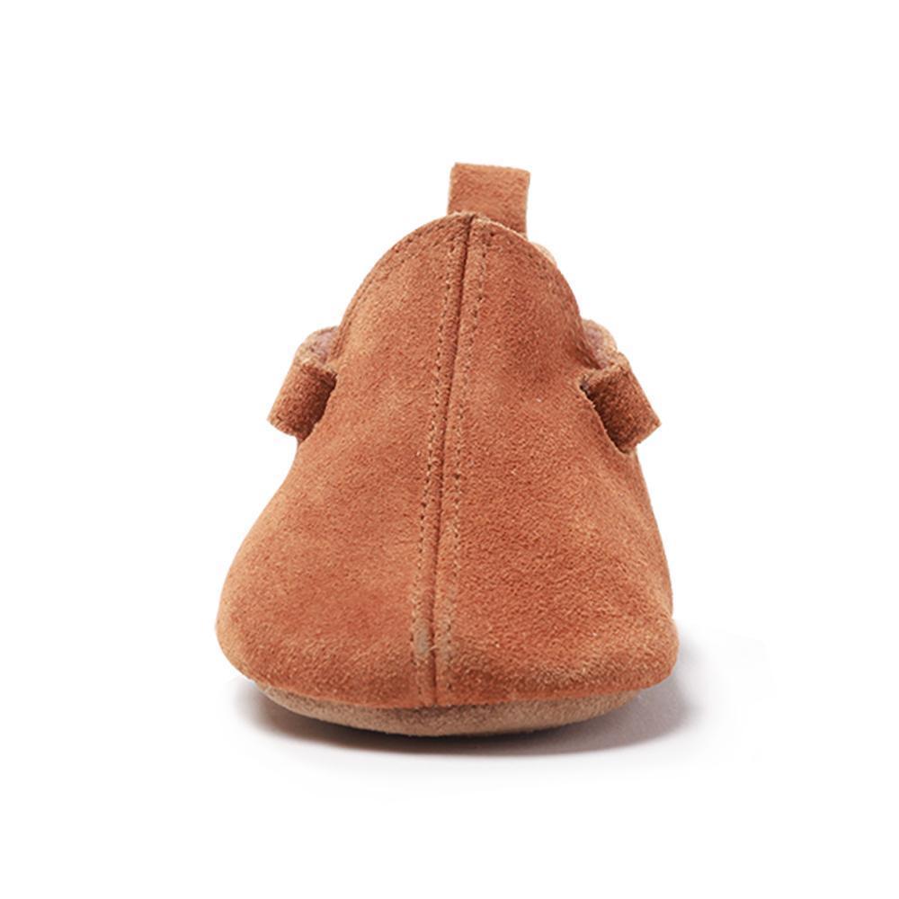 Zutano tan suede baby shoes