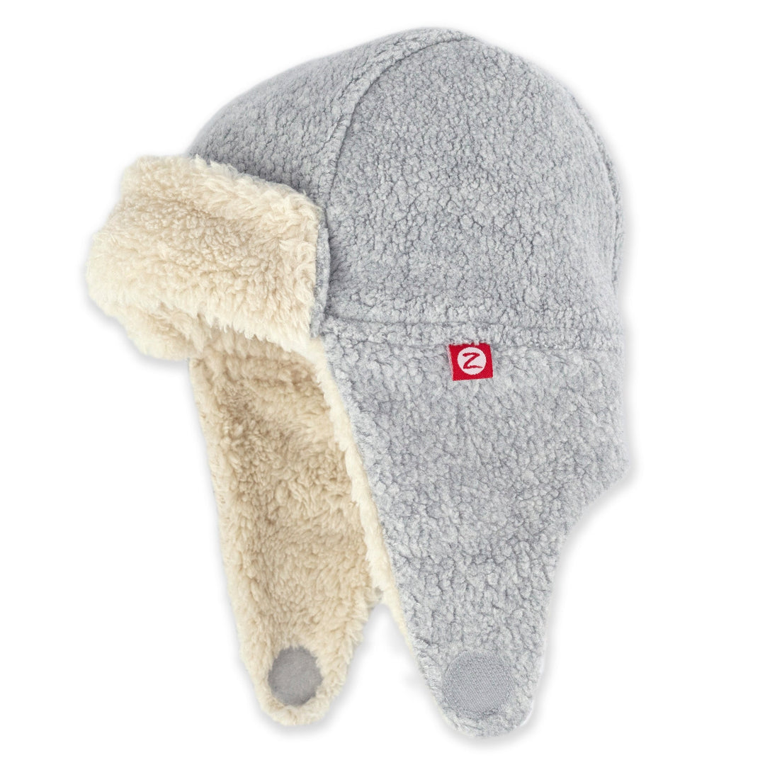 Zutano trapper hat set - Heather ray