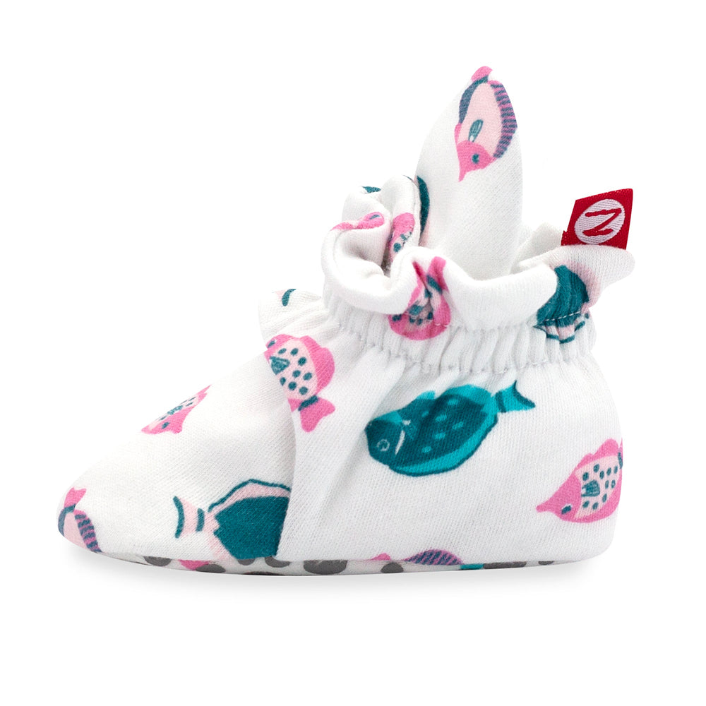 Zutano baby bootie tropical fish organic cotton 