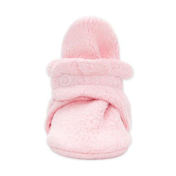 Zutano Cozie Fleece Stay-On Baby Bootie Slipper - Baby Pink