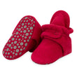 Zutano baby Bootie Cozie Fleece Gripper Baby Bootie - Cranberry