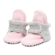Zutano baby Bootie Double Cozie Fleece Gripper Baby Bootie - Baby Pink/Heather Gray
