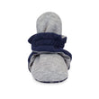 Zutano baby Bootie Organic Cotton Gripper Baby Bootie - True Navy/Heather Gray