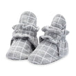 Zutano baby Bootie Windowpane Organic Cotton Gripper Baby Bootie