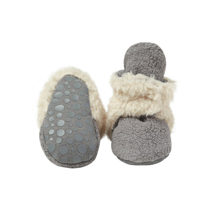 Zutano baby Cozie Furry Bootie & Trapper Hat Set - Gray