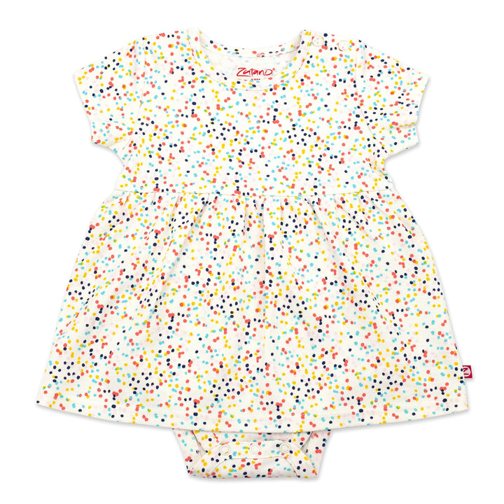 Zutano baby Dress Confetti Organic Cotton Romper Dress