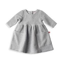 Zutano baby Dress Cozie Dress - Heather Gray