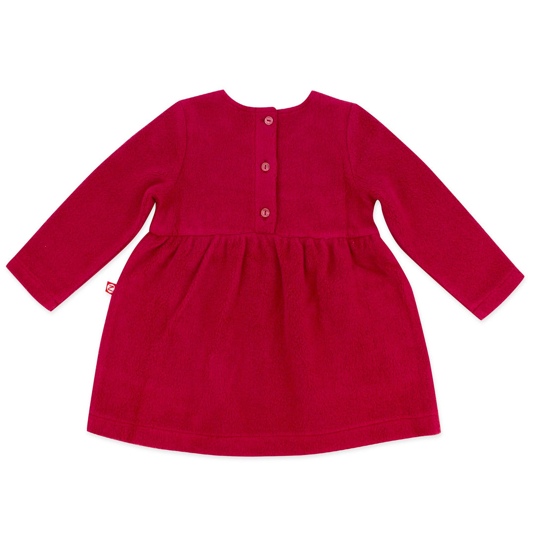 Zutano baby Dress Cozie Fleece Dress - Cranberry