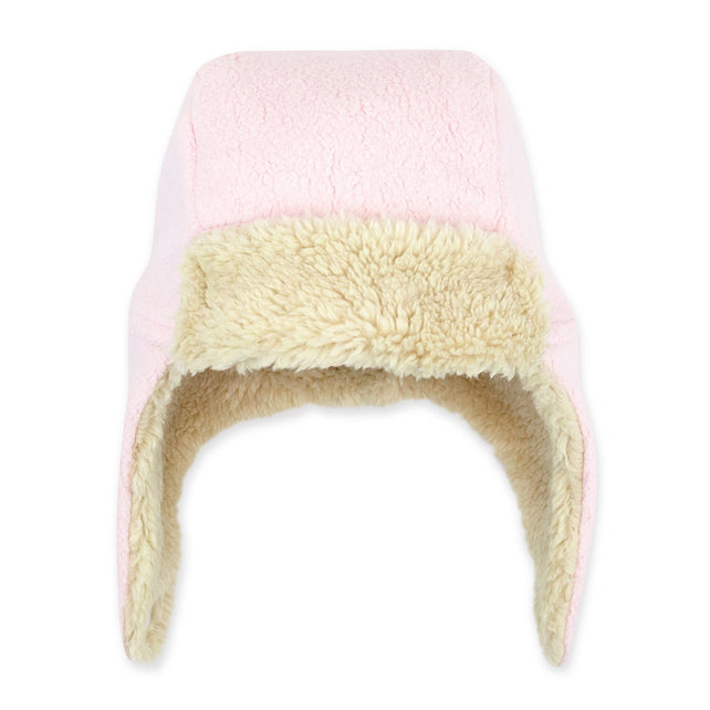 Zutano baby Hat Furry Fleece Trapper Hat - Baby Pink