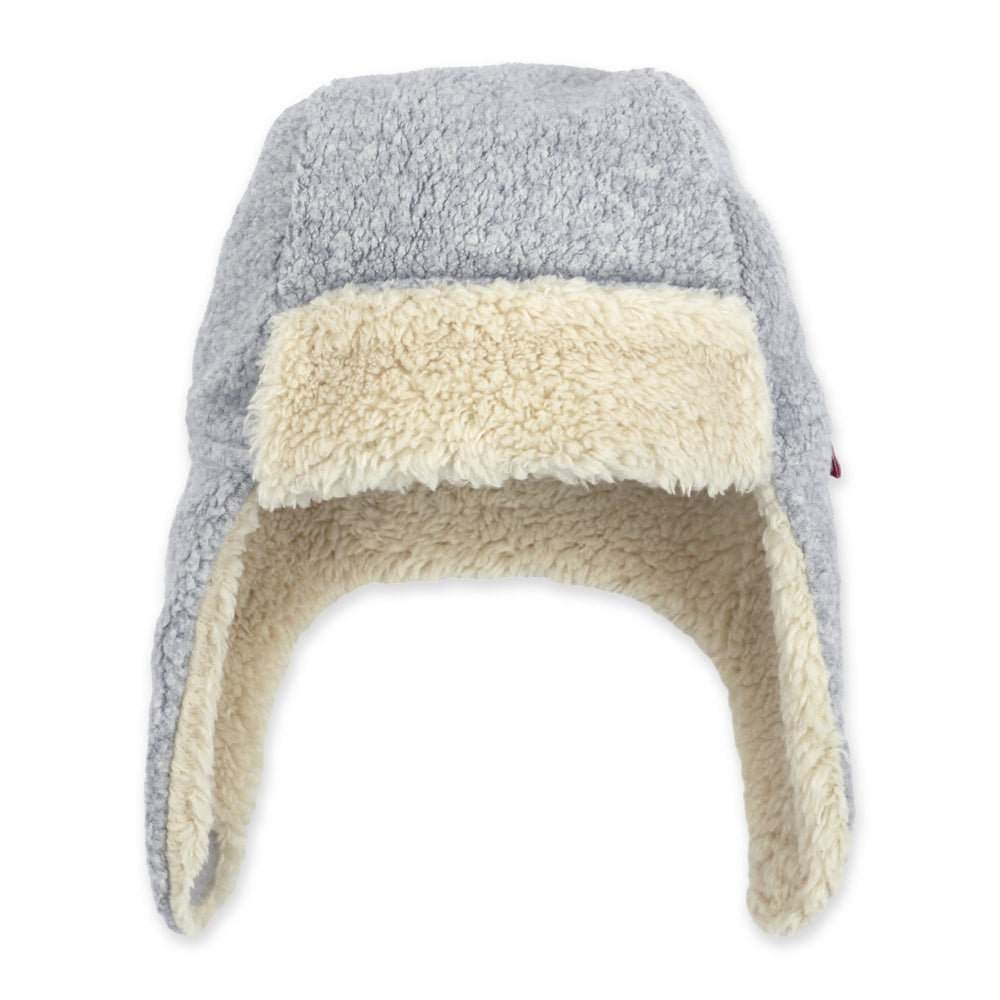 Zutano baby Hat Furry Fleece Trapper Hat - Heather Gray