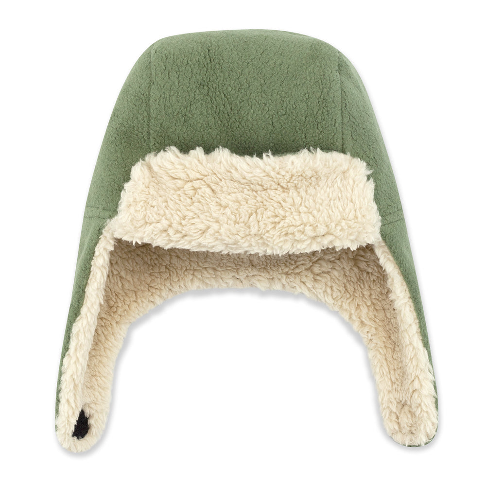 Zutano baby Hat Furry Fleece Trapper Hat - Olive