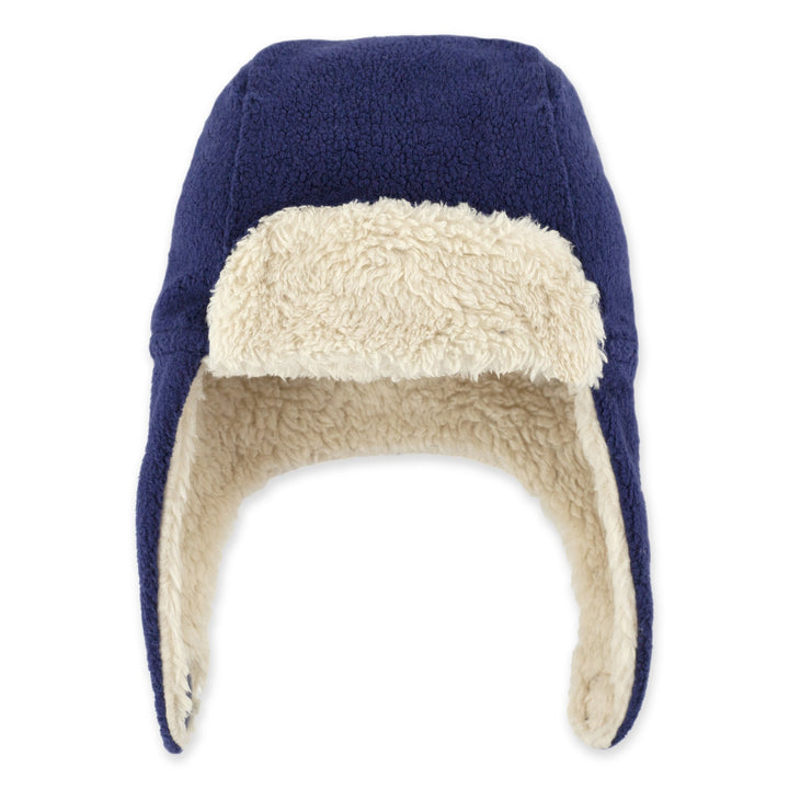 Zutano baby Hat Furry Fleece Trapper Hat - True Navy