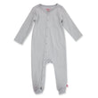 Zutano baby One Piece Organic Cotton Footie - Light Gray