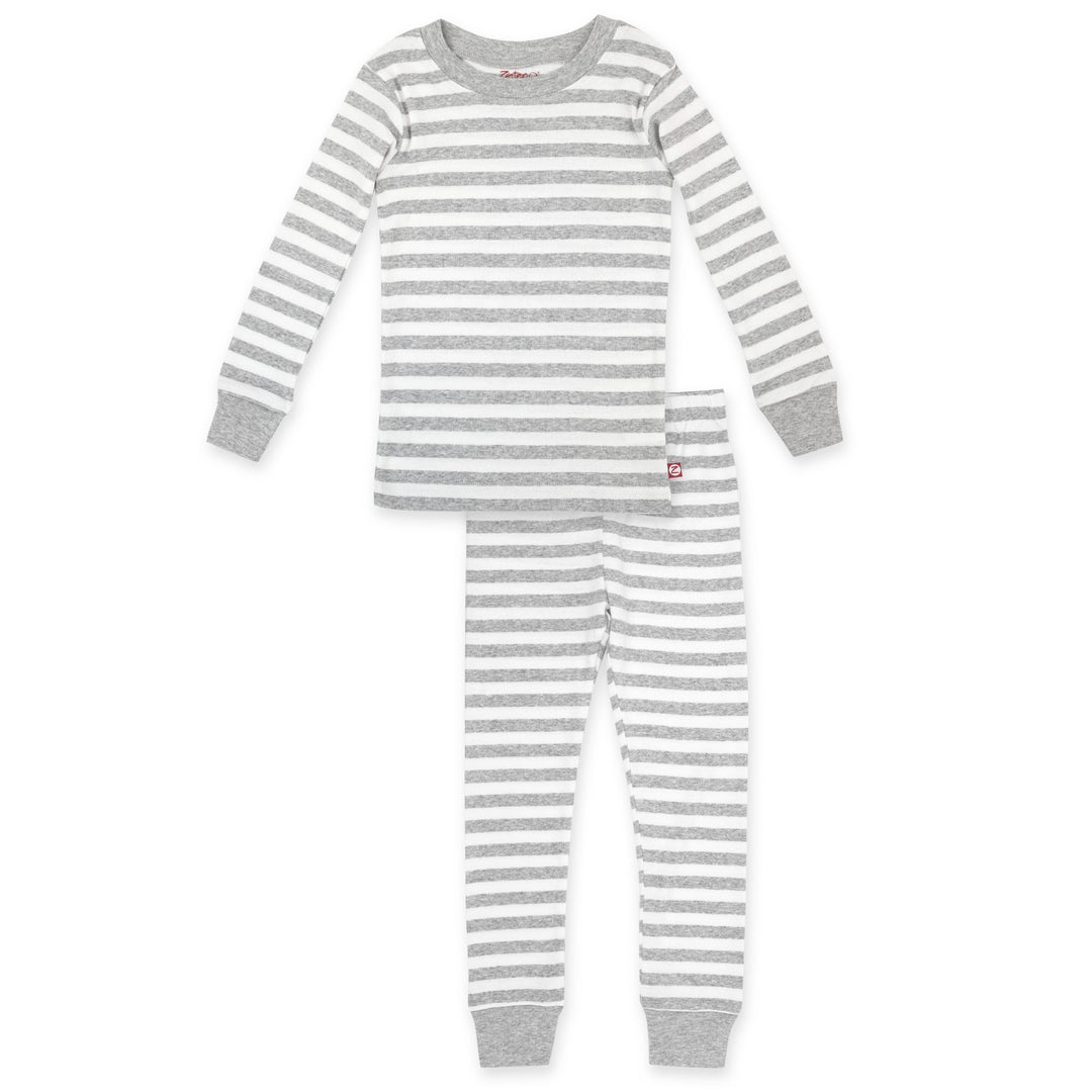 Zutano baby Pajama Heather Stripe Organic Cotton Pajama Set