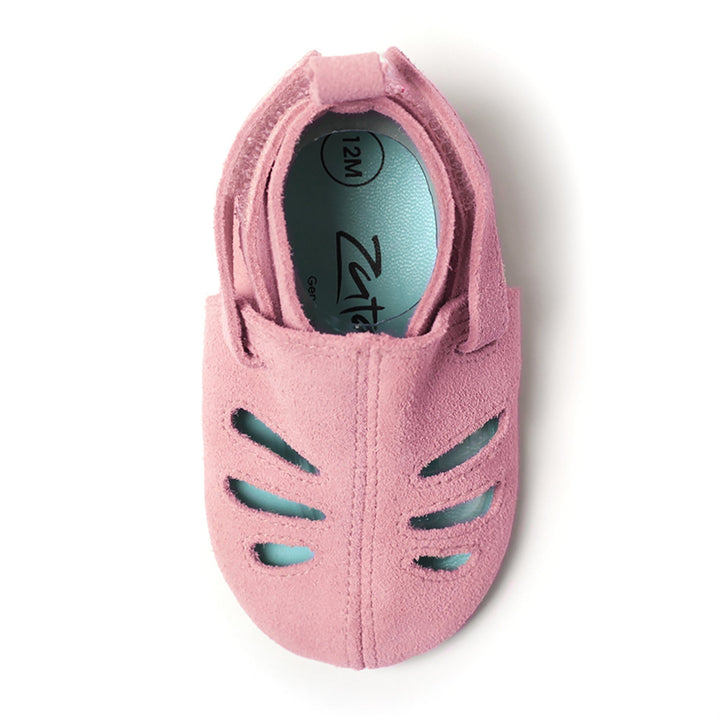 Zutano baby Sandal Pink Suede Oyster Bay Sandal