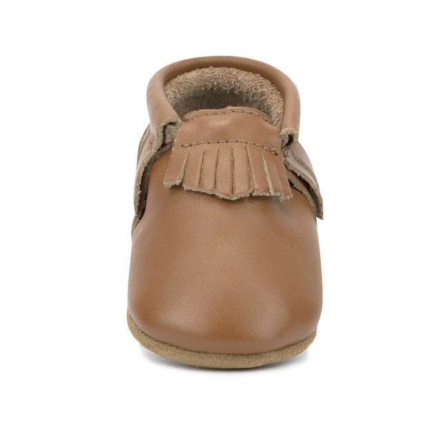 Zutano baby Shoe Chestnut Leather Fringe Moccasins