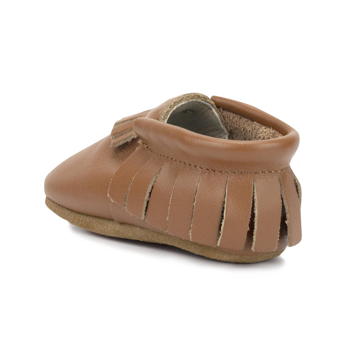 Zutano baby Shoe Chestnut Leather Fringe Moccasins
