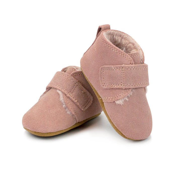 Zutano baby Shoe Pink Leather Fur Lined Shoe