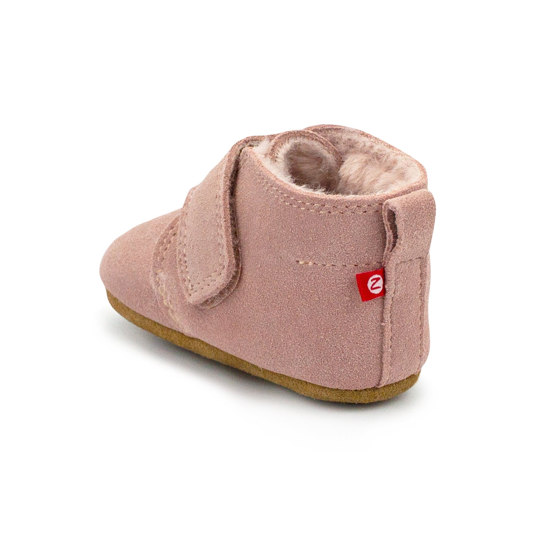 Pink Leather Furry Lined Baby Shoe – Zutano