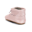 Zutano baby Shoe Pink Shimmer Leather Bow Moccasins