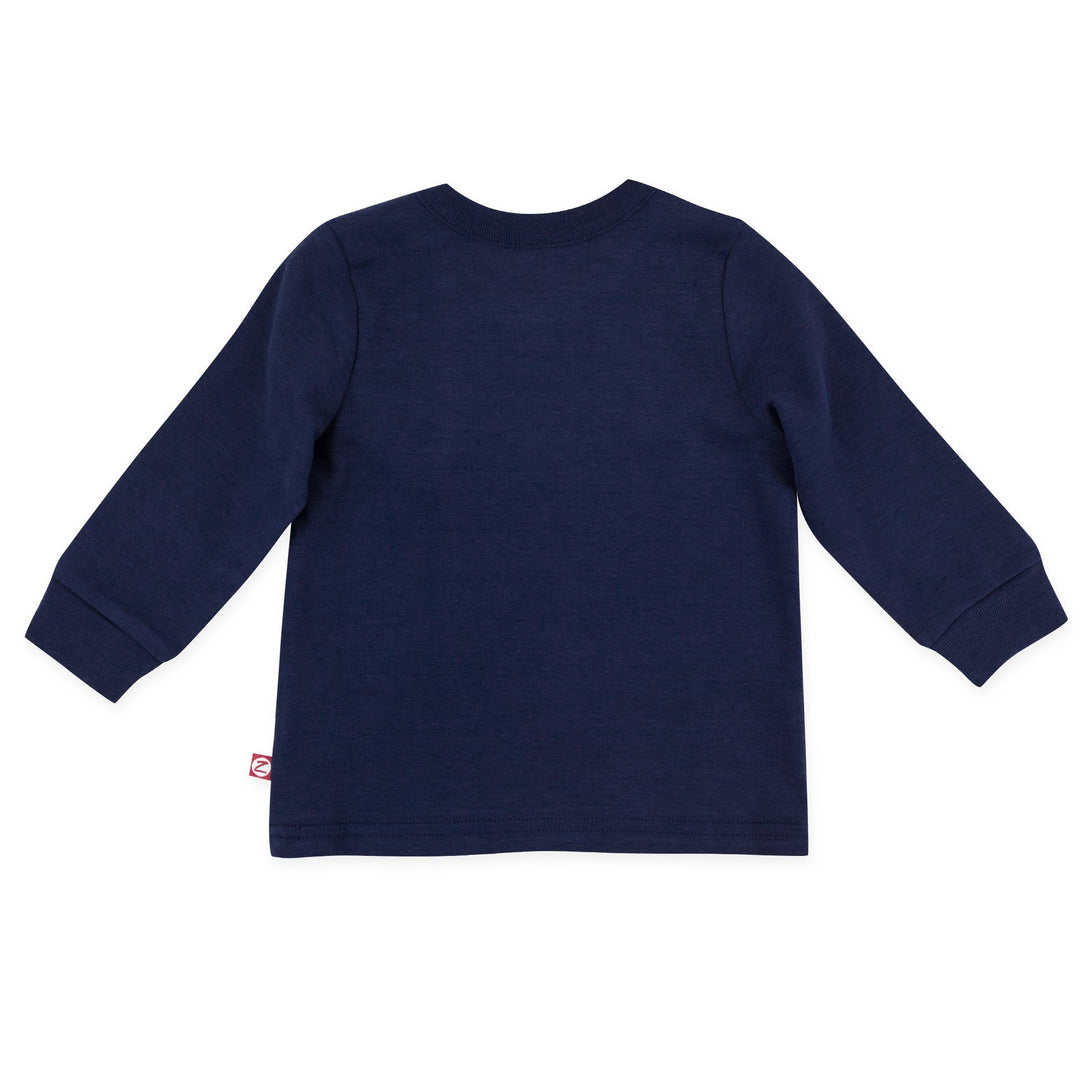 Zutano baby Top Organic Cotton Long Sleeve Crewneck - True Navy