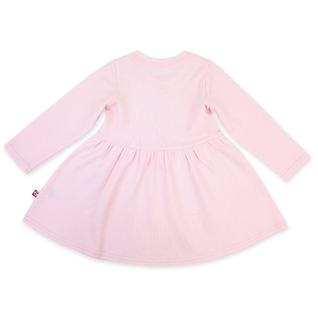 Zutano Dress Organic Cotton Long Sleeve Forever Dress - Baby Pink