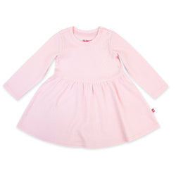 Zutano Dress Organic Cotton Long Sleeve Forever Dress - Baby Pink