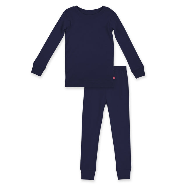 Zutano Pajama Solid Organic Cotton Pajama Set - True Navy